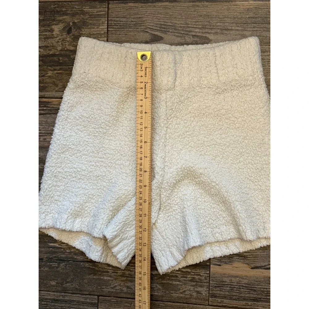 SKIMS Cozy Teddy Collection Boucle Knit Shorts Cream Bone S/M Loungewear Pajamas